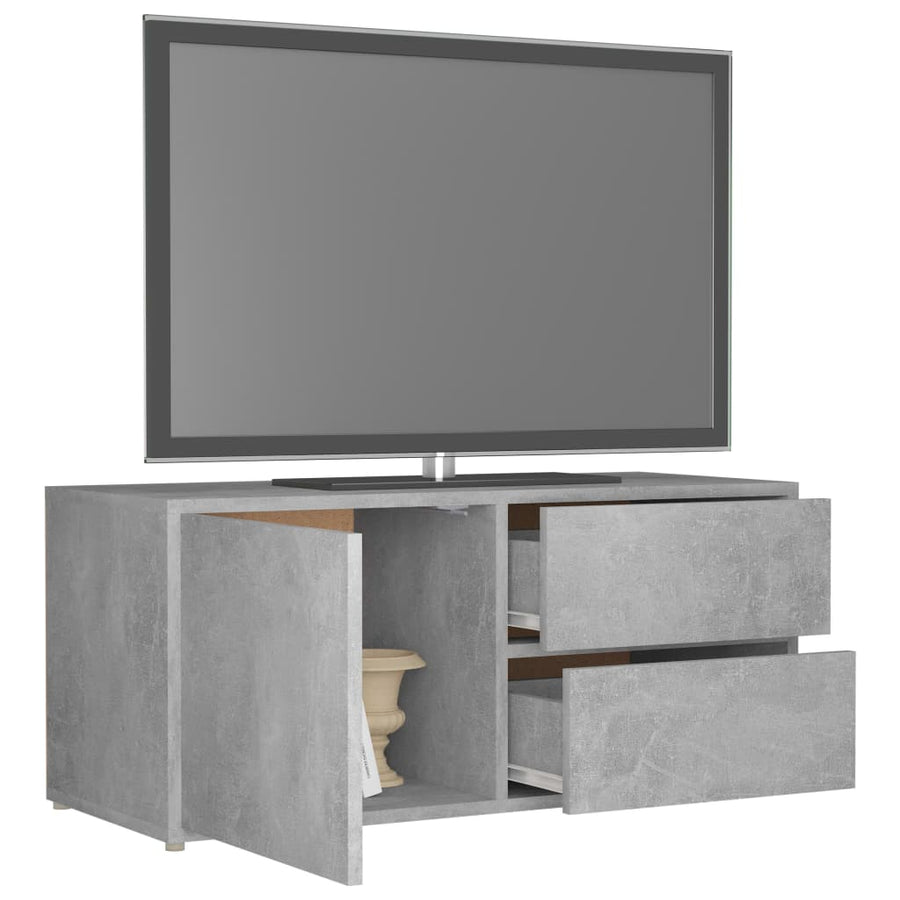 Tv-Meubel 80X34X36 Cm Spaanplaat Betongrijs