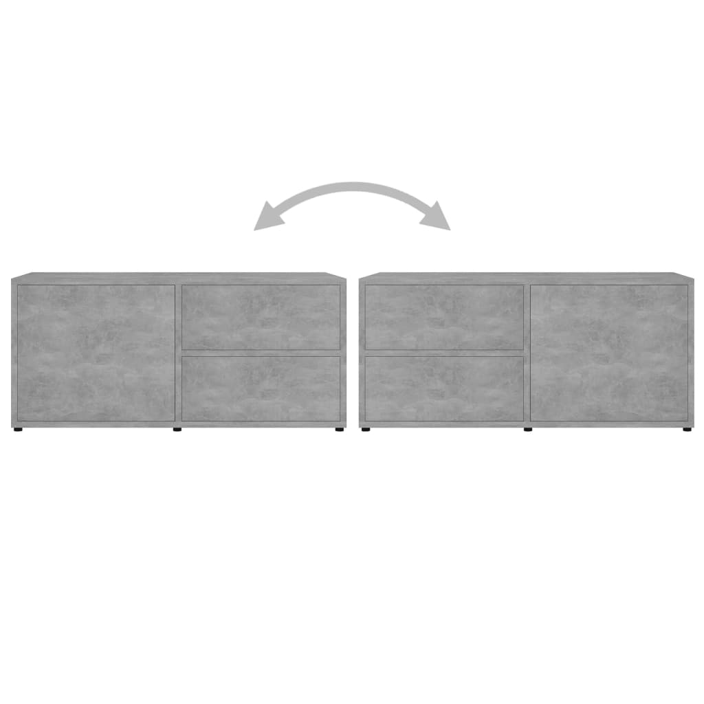 Tv-Meubel 80X34X36 Cm Spaanplaat Betongrijs