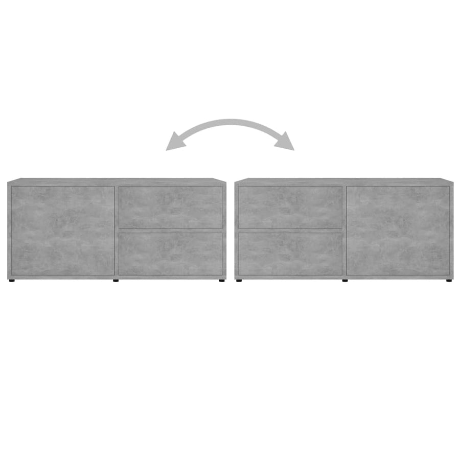 Tv-Meubel 80X34X36 Cm Spaanplaat Betongrijs