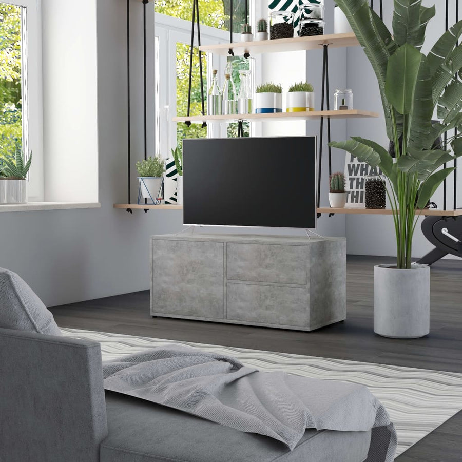 Tv-Meubel 80X34X36 Cm Spaanplaat Betongrijs