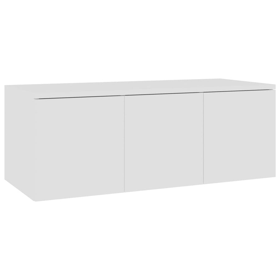 Tv-meubel 80x34x30 cm spaanplaat wit Wit
