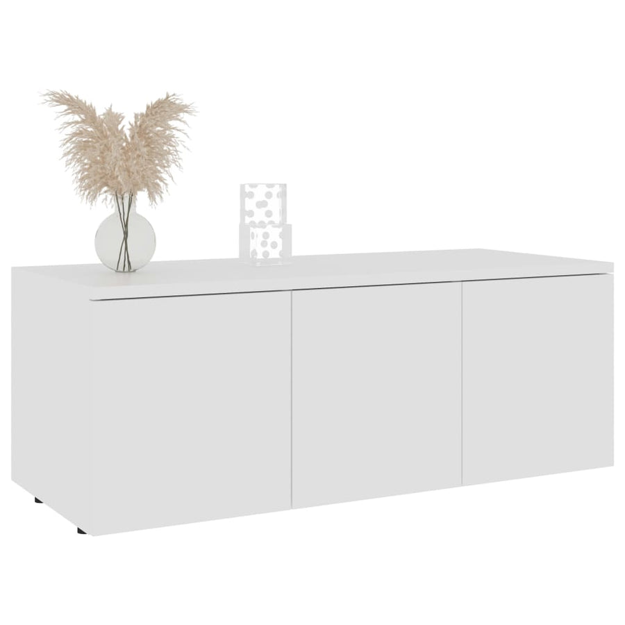 Tv-meubel 80x34x30 cm spaanplaat wit Wit