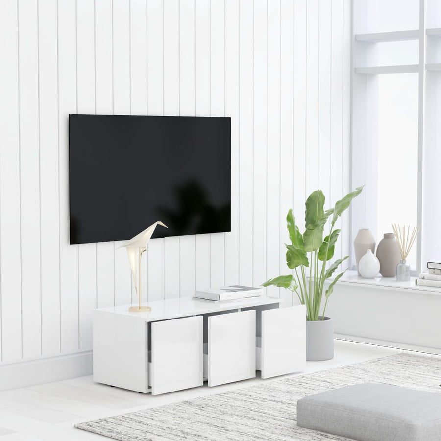 Tv-meubel 80x34x30 cm spaanplaat wit Wit
