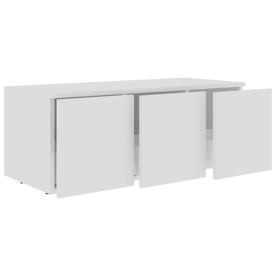 Tv-meubel 80x34x30 cm spaanplaat wit Wit
