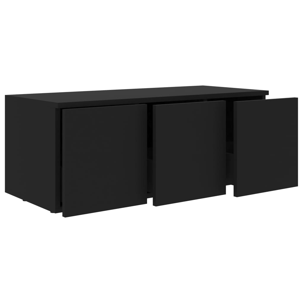 Tv-meubel 80x34x30 cm spaanplaat zwart Zwart