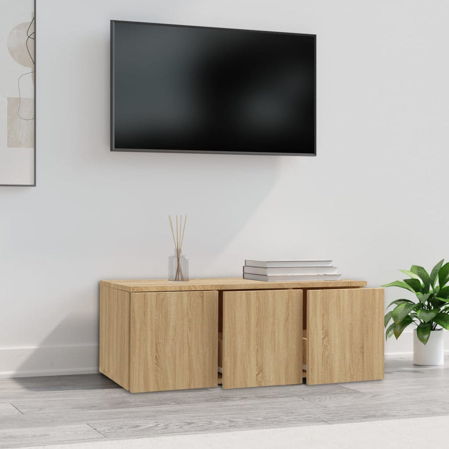 Tv-meubel 80x34x30 cm spaanplaat sonoma eikenkleurig Sonoma eiken