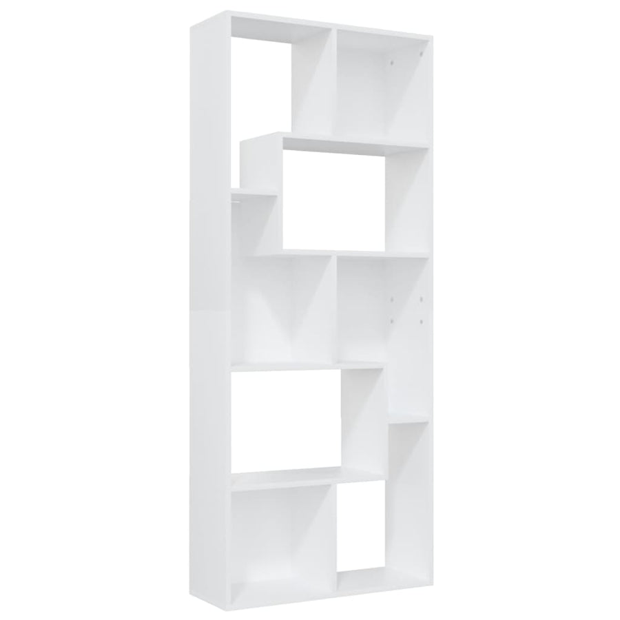 Boekenkast 67X24X6 Cm Bewerkt Hout Wit