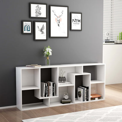 Boekenkast 67X24X6 Cm Bewerkt Hout Wit
