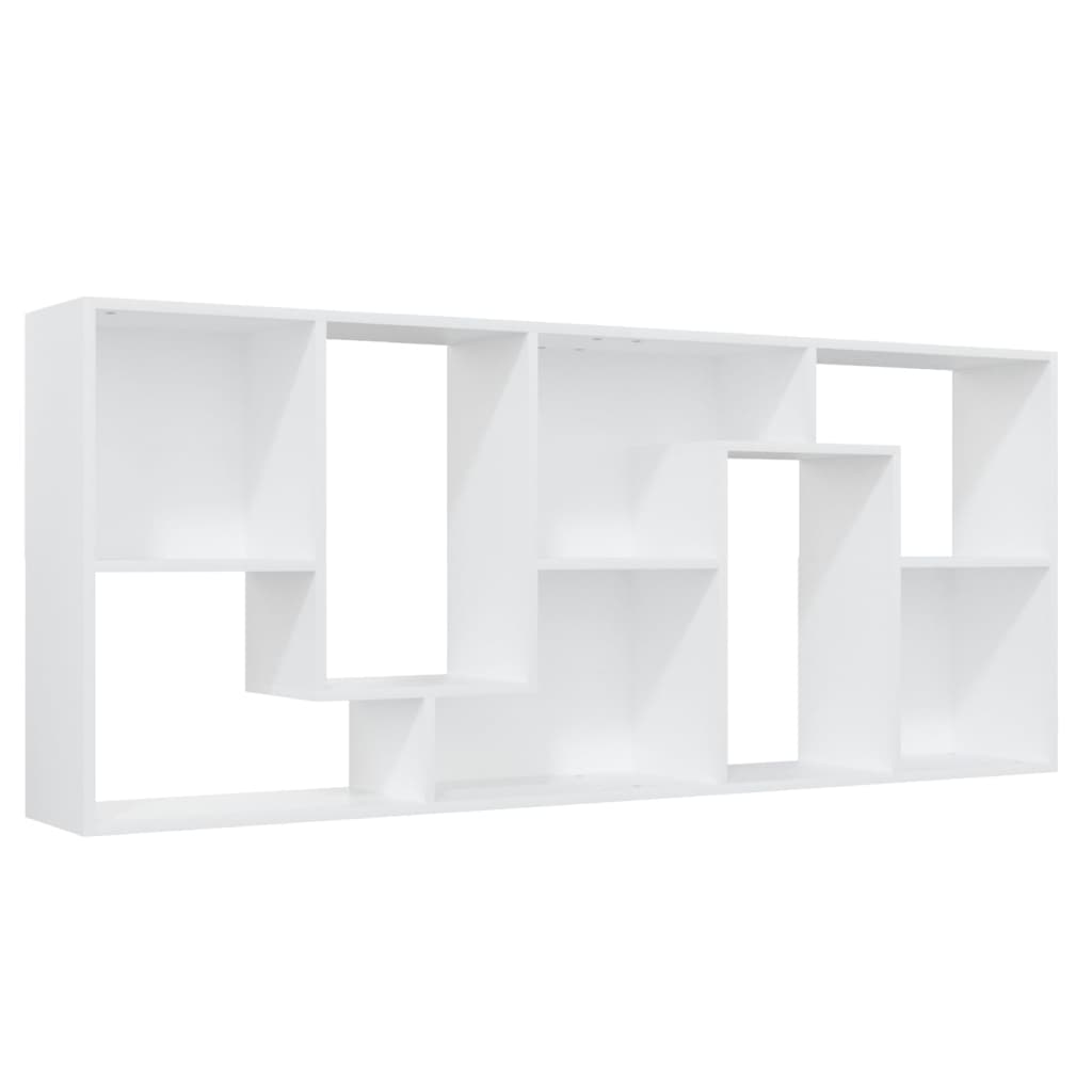 Boekenkast 67X24X6 Cm Bewerkt Hout Wit