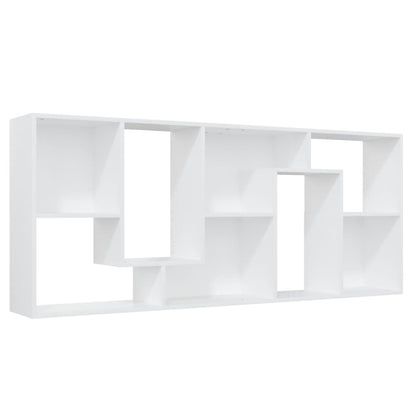 Boekenkast 67X24X6 Cm Bewerkt Hout Wit