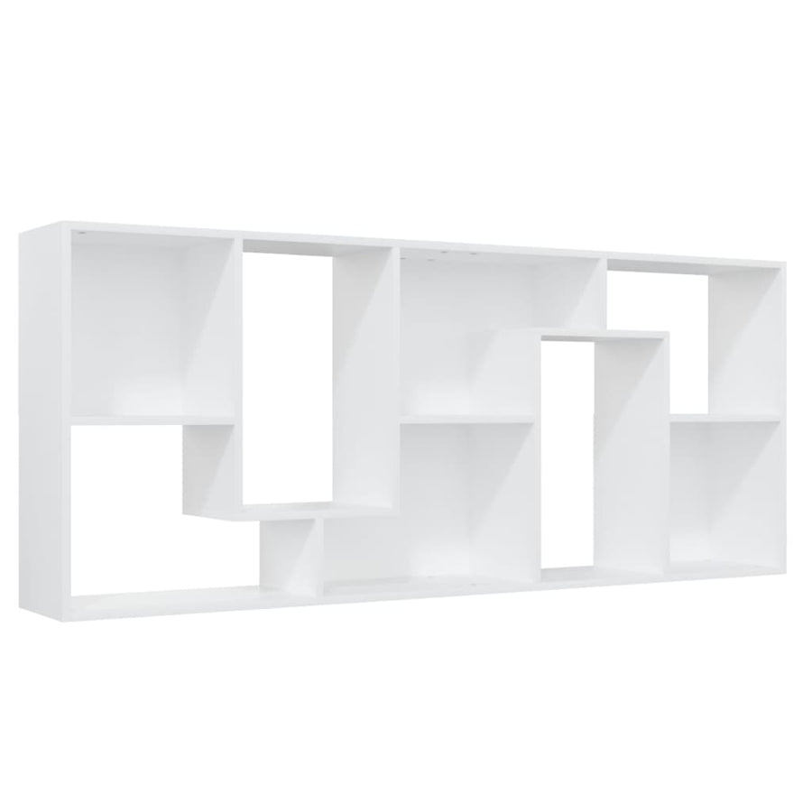 Boekenkast 67X24X6 Cm Bewerkt Hout Wit