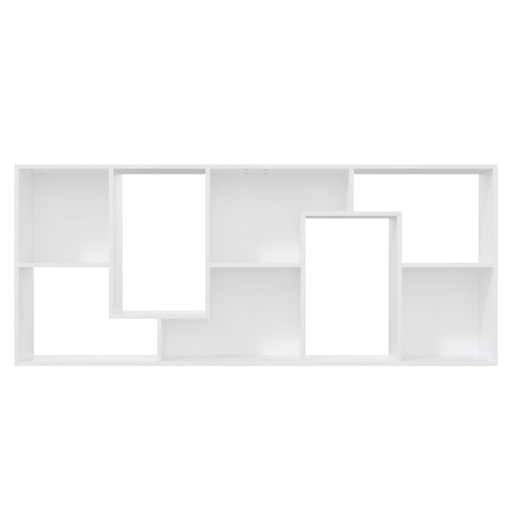 Boekenkast 67X24X6 Cm Bewerkt Hout Wit