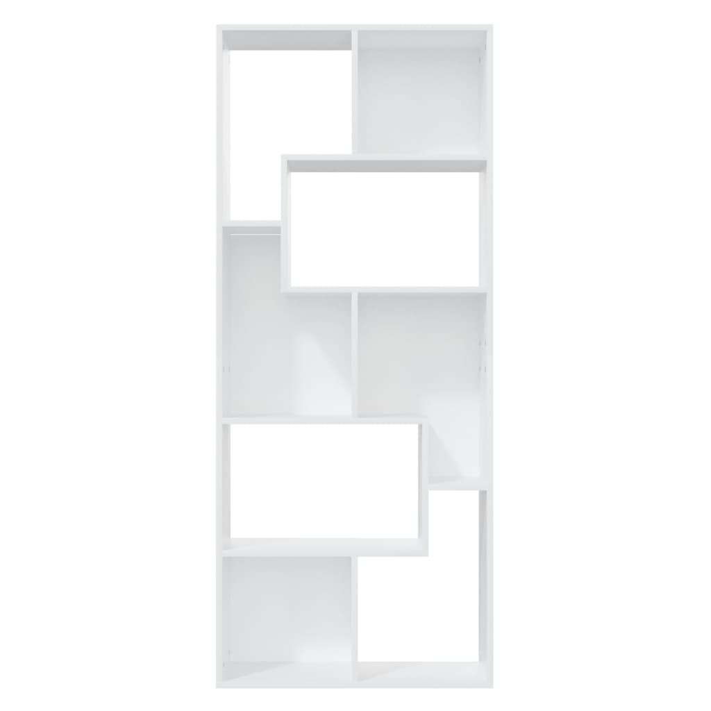 Boekenkast 67X24X6 Cm Bewerkt Hout Wit