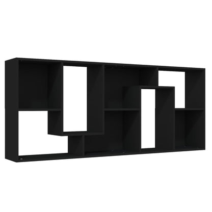 Boekenkast 67x24x161 cm bewerkt hout zwart