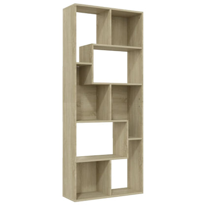 Boekenkast 67X24X6 Cm Spaanplaat Kleurig Sonoma eiken