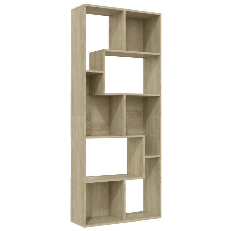Boekenkast 67X24X6 Cm Spaanplaat Kleurig Sonoma eiken