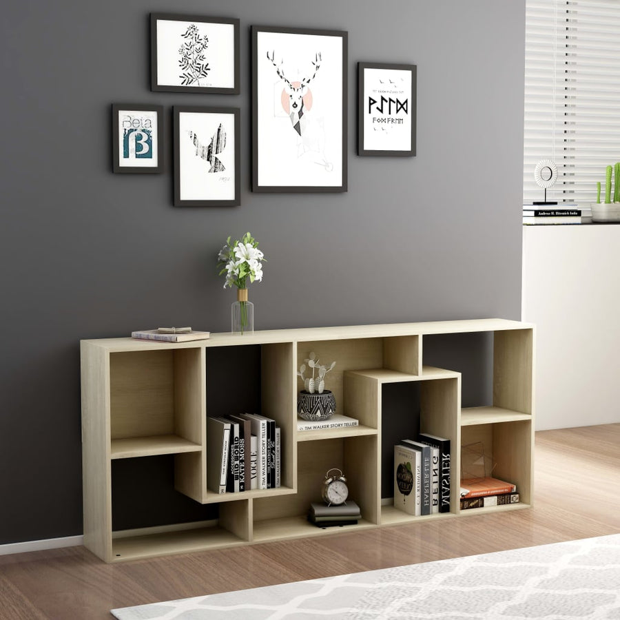 Boekenkast 67X24X6 Cm Spaanplaat Kleurig Sonoma eiken