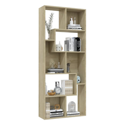 Boekenkast 67X24X6 Cm Spaanplaat Kleurig Sonoma eiken