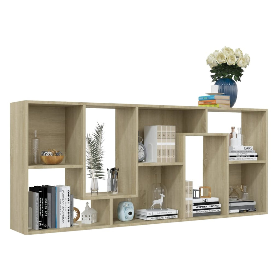 Boekenkast 67X24X6 Cm Spaanplaat Kleurig Sonoma eiken