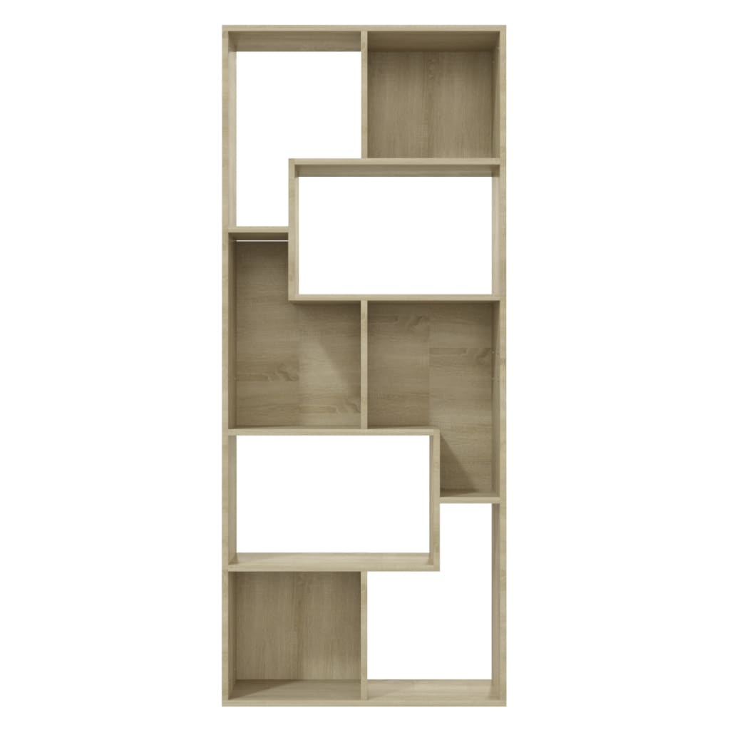 Boekenkast 67X24X6 Cm Spaanplaat Kleurig Sonoma eiken