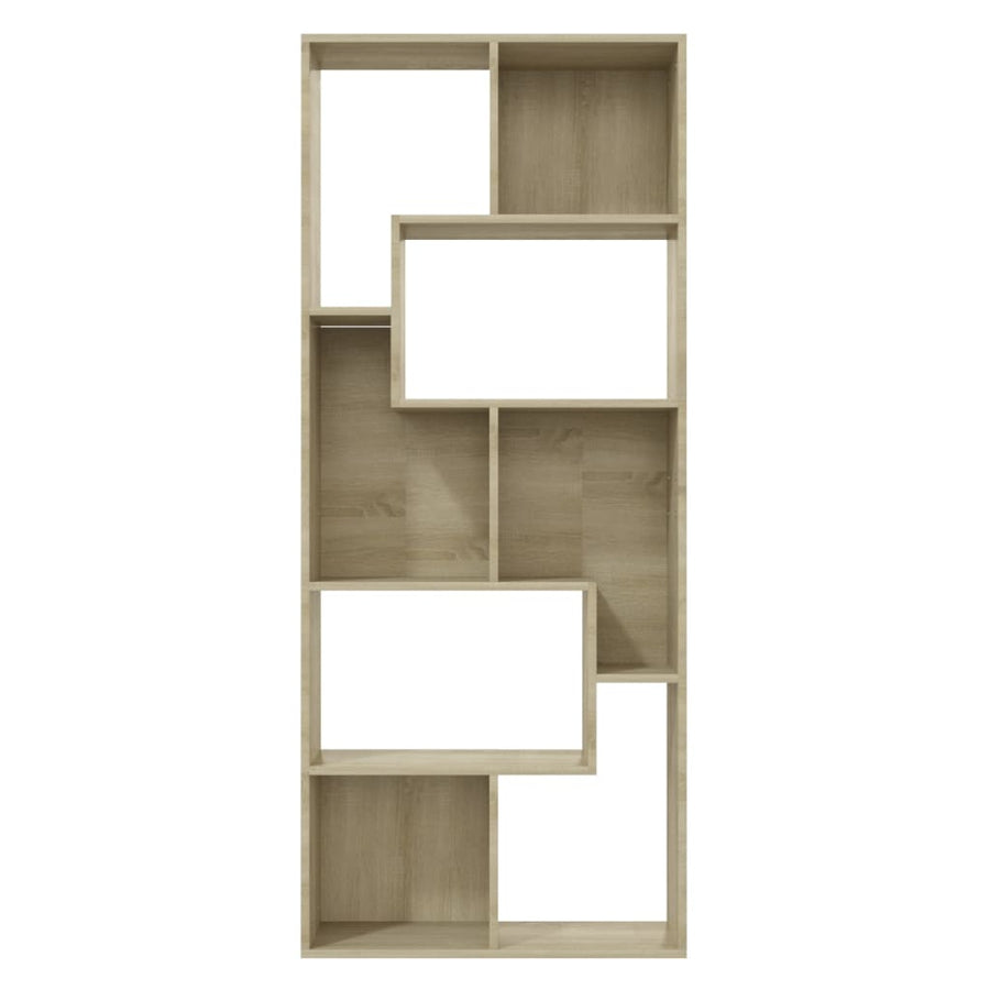 Boekenkast 67X24X6 Cm Spaanplaat Kleurig Sonoma eiken