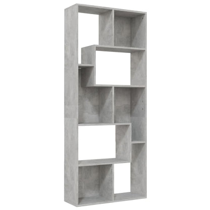 Boekenkast 67X24X6 Cm Spaanplaat Betongrijs