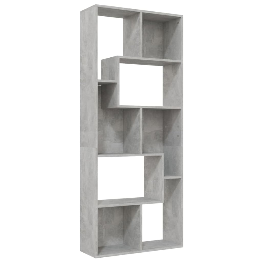 Boekenkast 67X24X6 Cm Spaanplaat Betongrijs