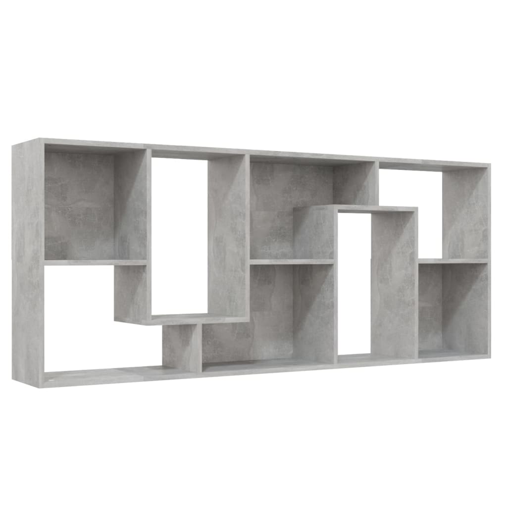 Boekenkast 67X24X6 Cm Spaanplaat Betongrijs