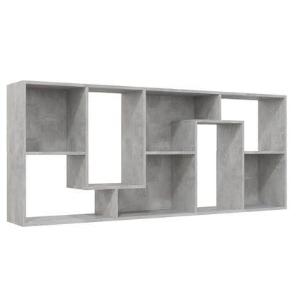 Boekenkast 67X24X6 Cm Spaanplaat Betongrijs