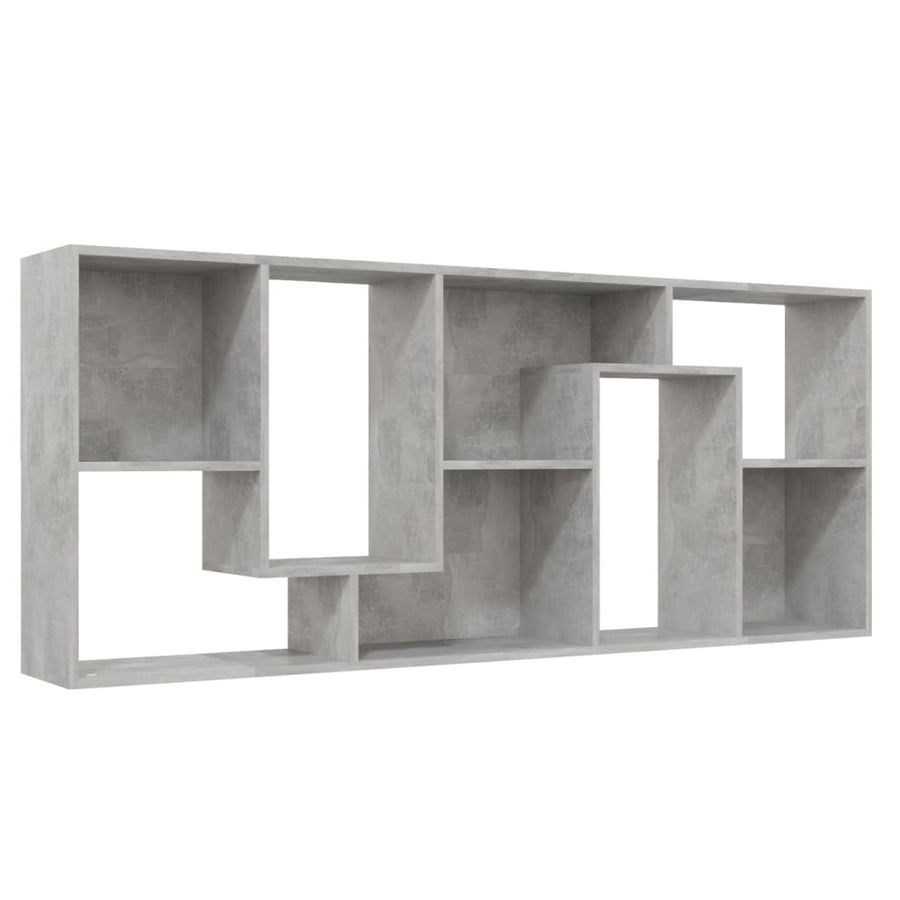 Boekenkast 67X24X6 Cm Spaanplaat Betongrijs