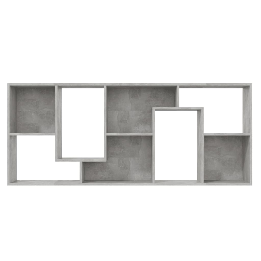 Boekenkast 67X24X6 Cm Spaanplaat Betongrijs