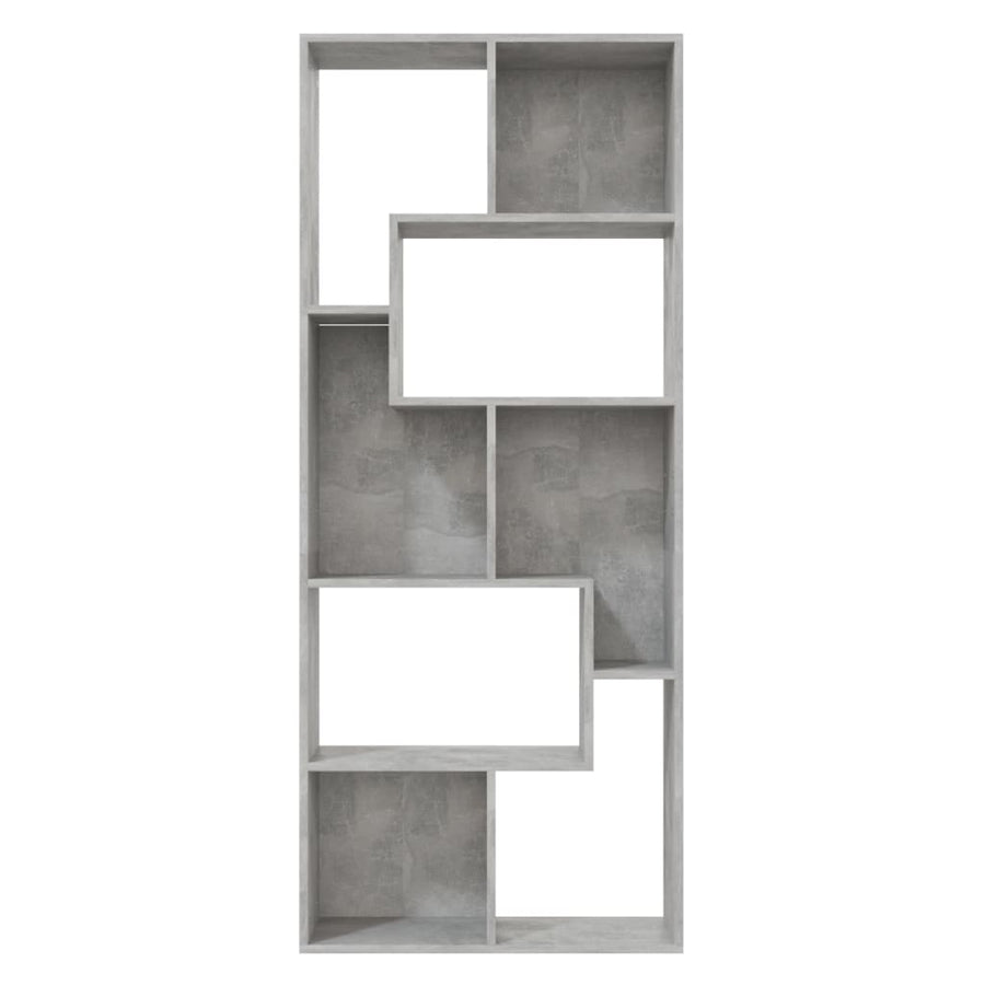 Boekenkast 67X24X6 Cm Spaanplaat Betongrijs