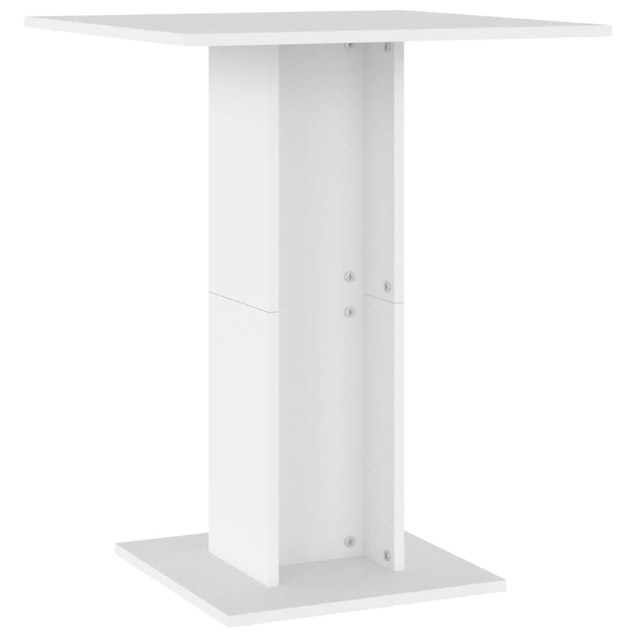 Bistrotafel 60X60X75 Cm Bewerkt Hout Wit