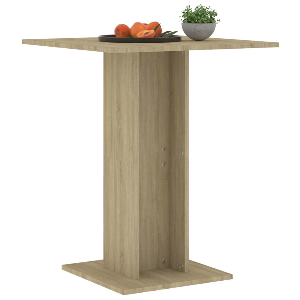 Bistrotafel 60X60X75 Cm Spaanplaat Kleurig Sonoma eiken