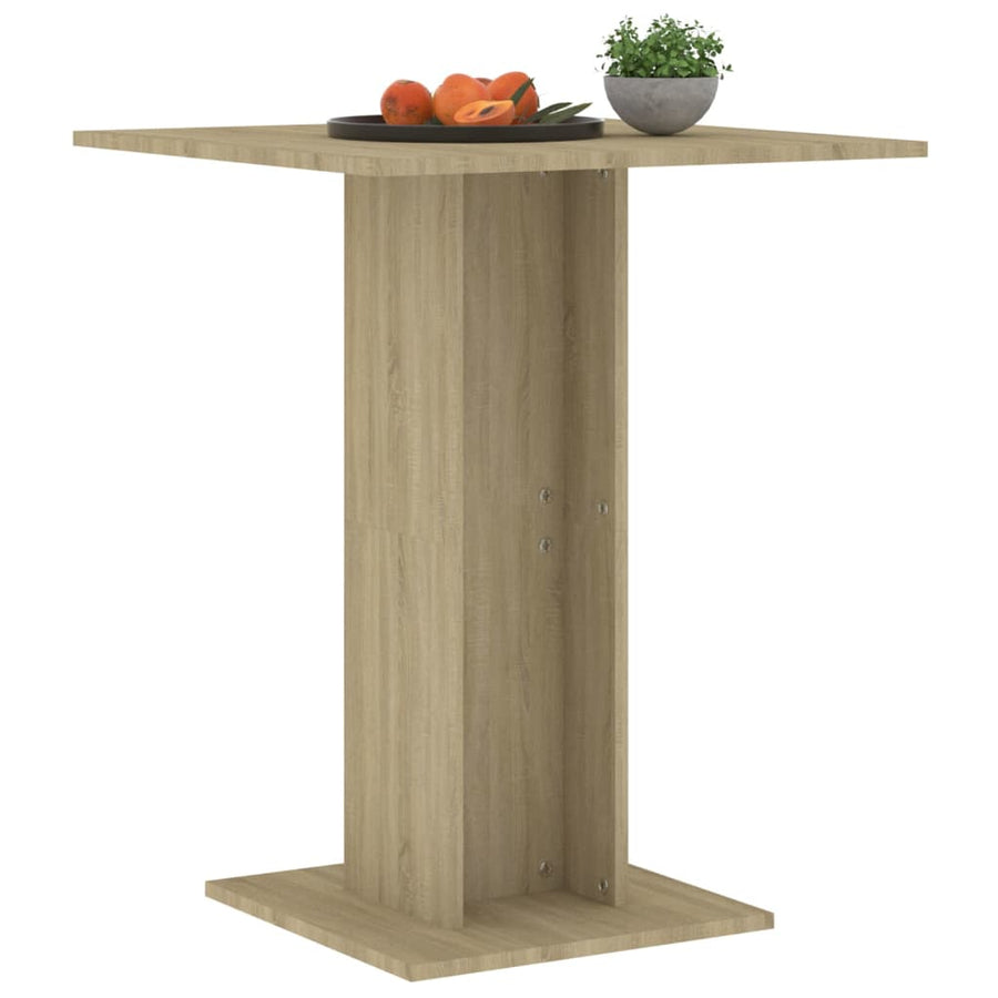 Bistrotafel 60X60X75 Cm Spaanplaat Kleurig Sonoma eiken