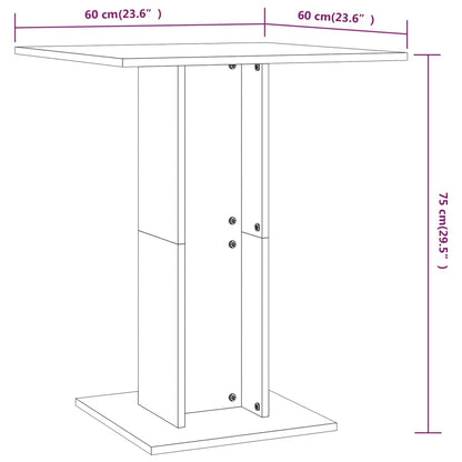 Bistrotafel 60X60X75 Cm Spaanplaat Kleurig Sonoma eiken