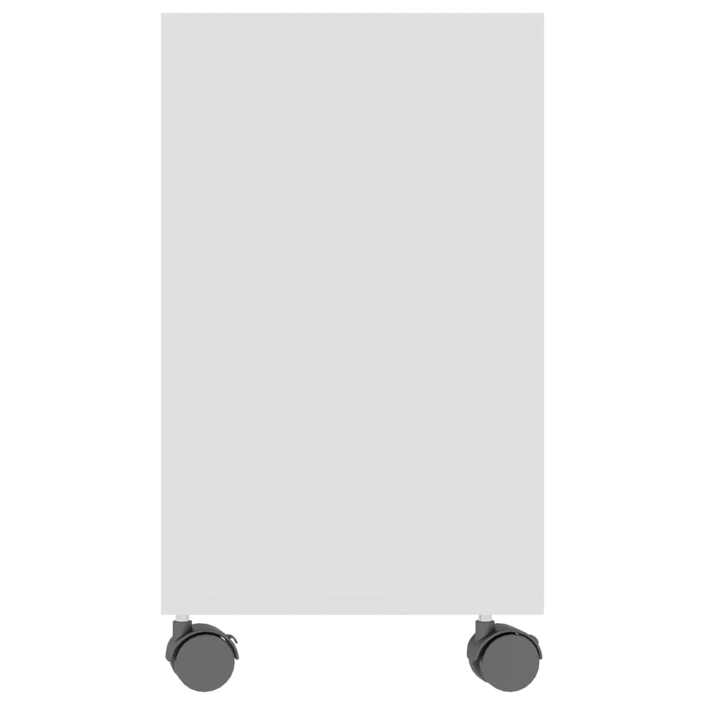 Bijzettafel 70X35X55 Cm Bewerkt Hout Wit