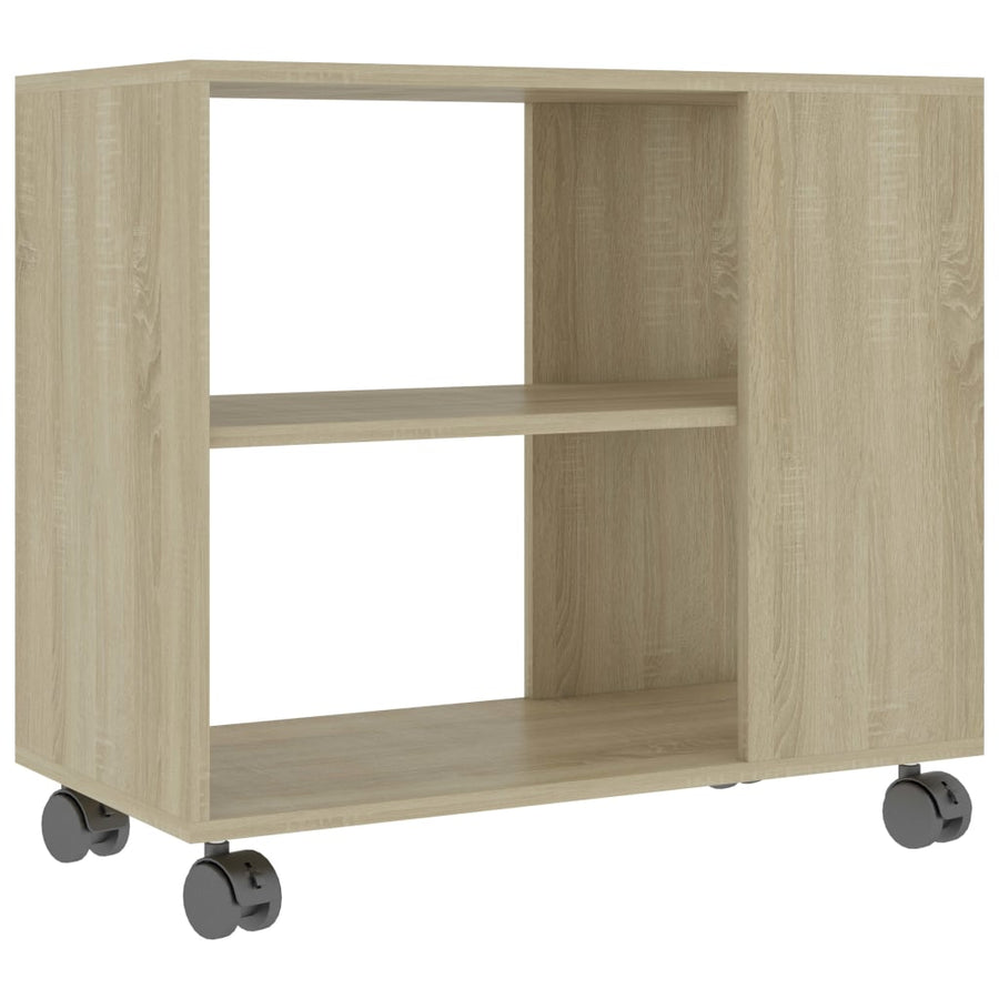 Bijzettafel 70X35X55 Cm Bewerkt Hout Kleurig Sonoma eiken