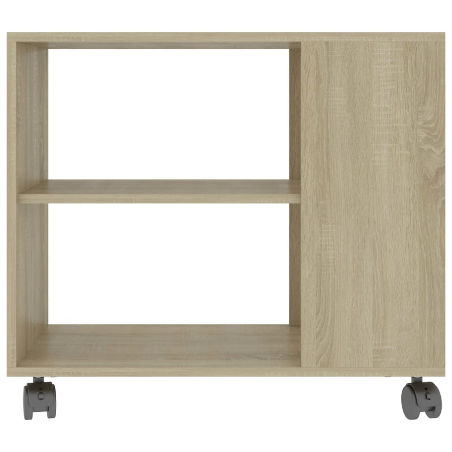Bijzettafel 70X35X55 Cm Bewerkt Hout Kleurig Sonoma eiken