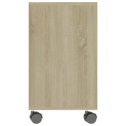Bijzettafel 70X35X55 Cm Bewerkt Hout Kleurig Sonoma eiken
