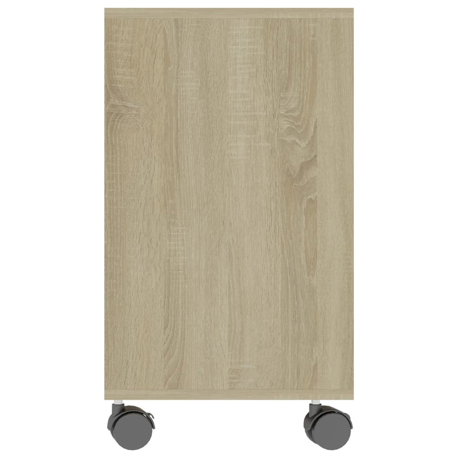 Bijzettafel 70X35X55 Cm Bewerkt Hout Kleurig Sonoma eiken