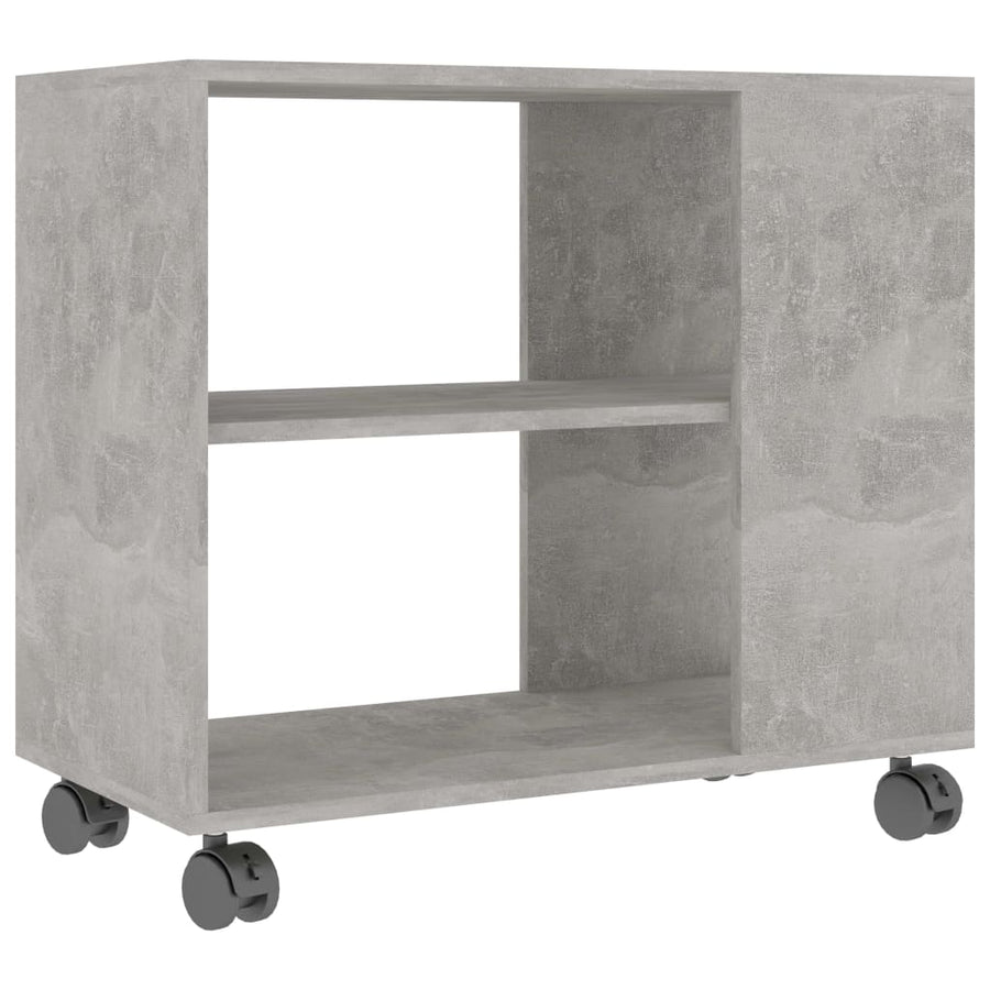Bijzettafel 70X35X55 Cm Bewerkt Hout Betongrijs