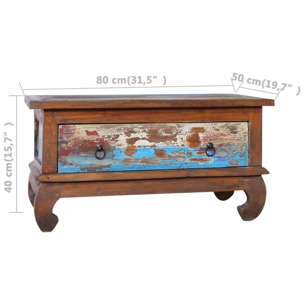 Salontafel 80X50X40 Cm Gerecycled Teakhout
