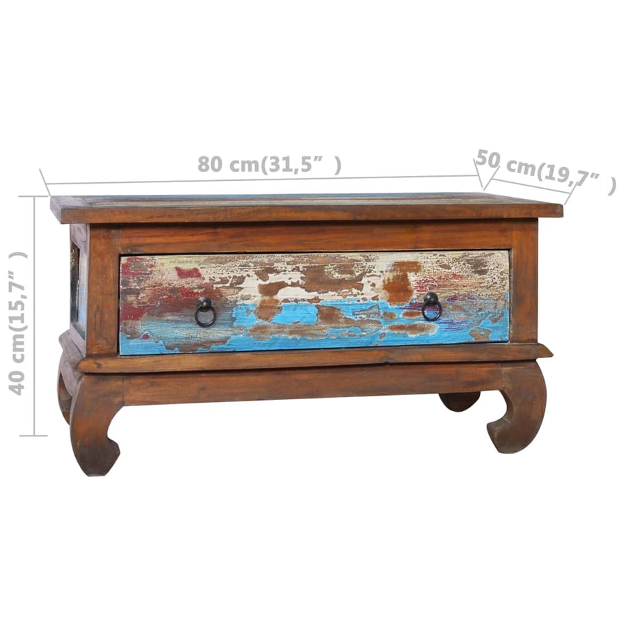 Salontafel 80X50X40 Cm Gerecycled Teakhout