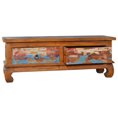 Tv-Meubel 110X35X40 Cm Gerecycled Teakhout Multikleur