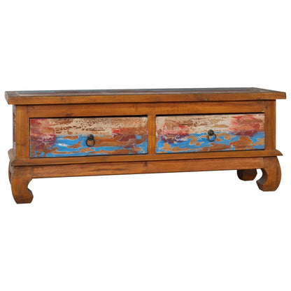 Tv-Meubel 110X35X40 Cm Gerecycled Teakhout Multikleur