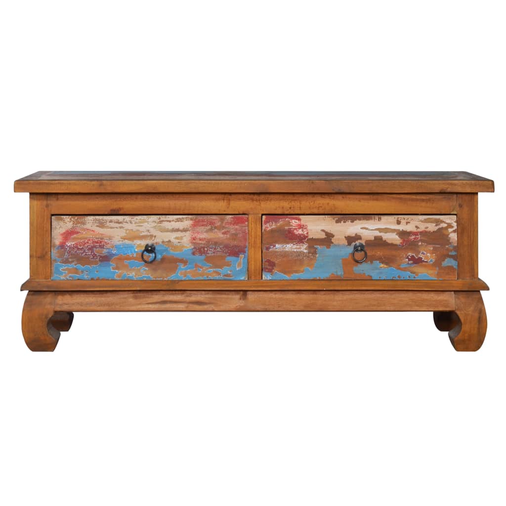 Tv-Meubel 110X35X40 Cm Gerecycled Teakhout Multikleur