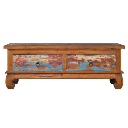 Tv-Meubel 110X35X40 Cm Gerecycled Teakhout Multikleur