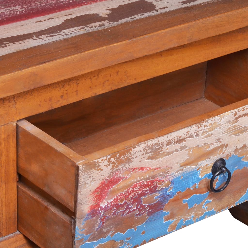 Tv-Meubel 110X35X40 Cm Gerecycled Teakhout Multikleur