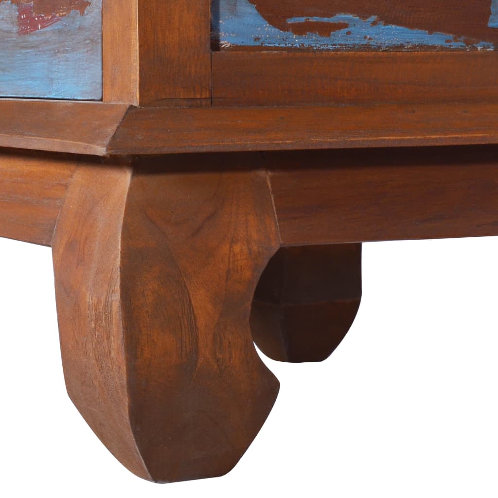 Tv-Meubel 110X35X40 Cm Gerecycled Teakhout Multikleur